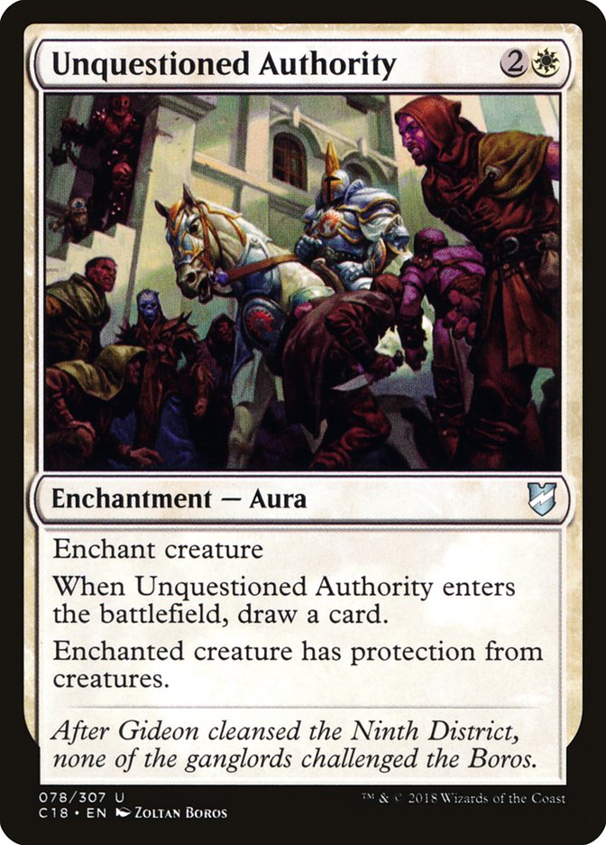 Unquestioned Authority [Commander 2018] | Gamer Loot