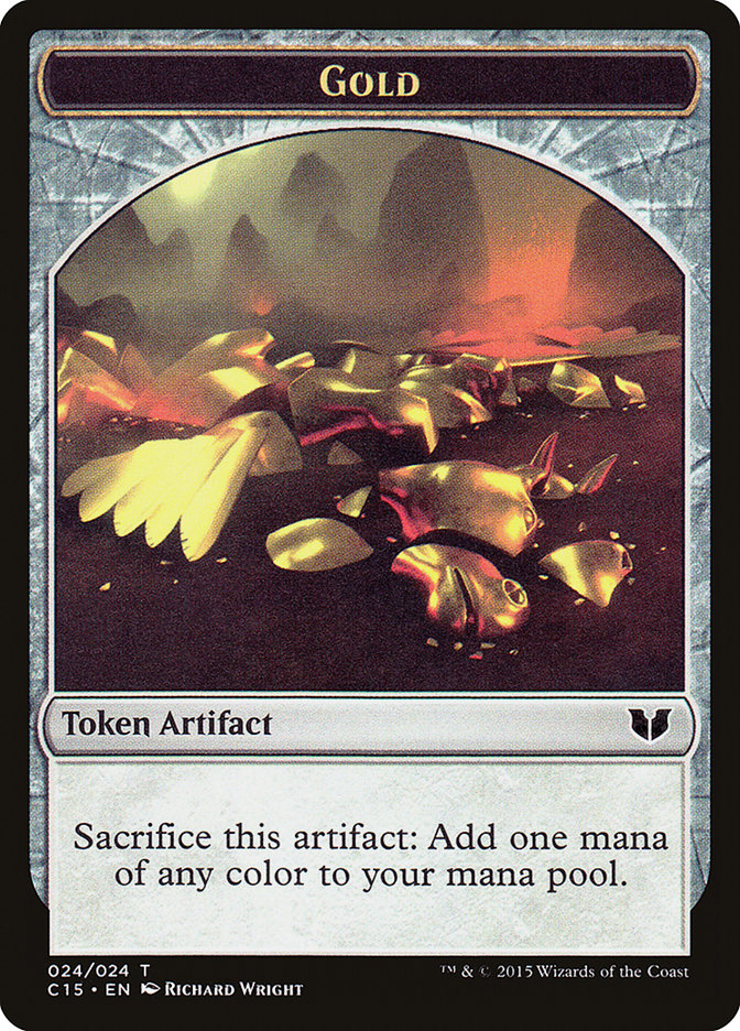 Gold // Knight (005) Double-Sided Token [Commander 2015 Tokens] | Gamer Loot