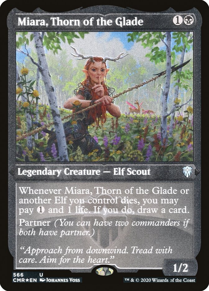 Miara, Thorn of the Glade (Etched) [Commander Legends] | Gamer Loot