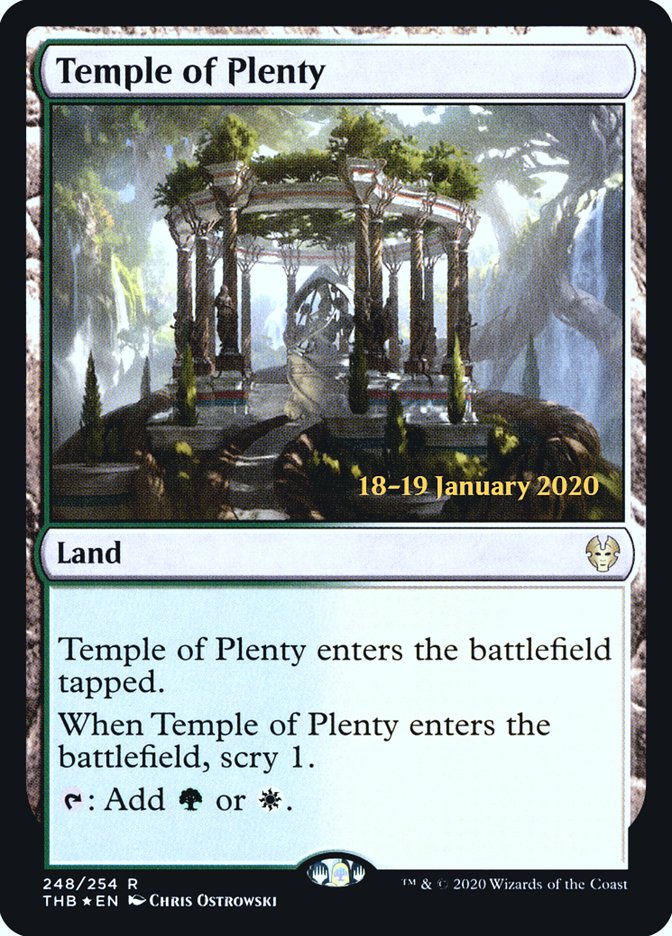 Temple of Plenty [Theros Beyond Death Prerelease Promos] | Gamer Loot