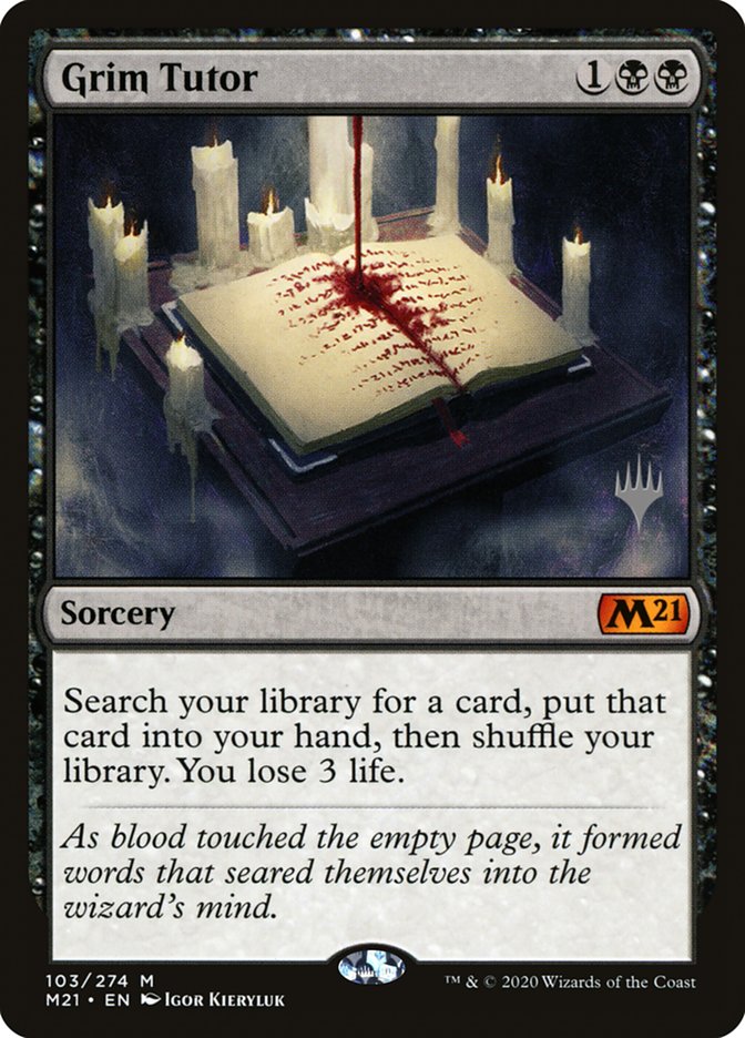 Grim Tutor (Promo Pack) [Core Set 2021 Promos] | Gamer Loot