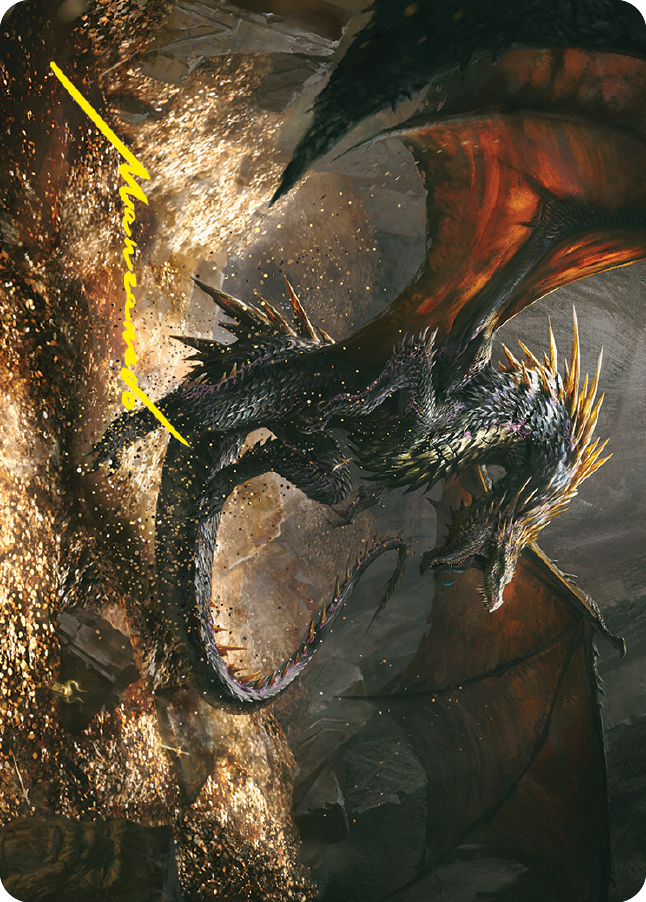 Cavern-Hoard Dragon Art Card (Gold-Stamped Signature) [The Lord of the Rings: Tales of Middle-earth Art Series] | Gamer Loot