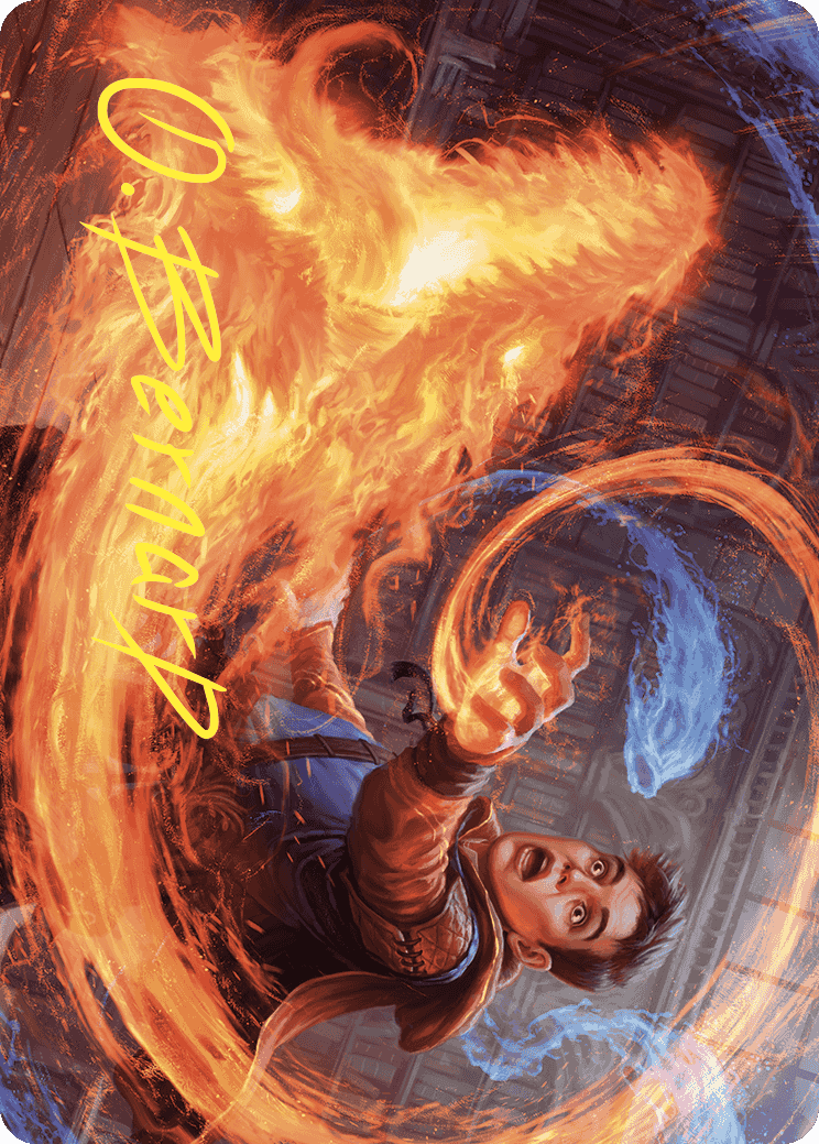 Frantic Firebolt Art Card (Gold-Stamped Signature) [Wilds of Eldraine Art Series] | Gamer Loot
