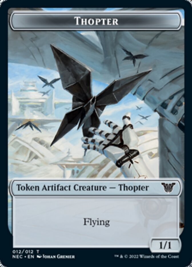 Thopter // Spirit (002) Double-sided Token [Kamigawa: Neon Dynasty Commander Tokens] | Gamer Loot