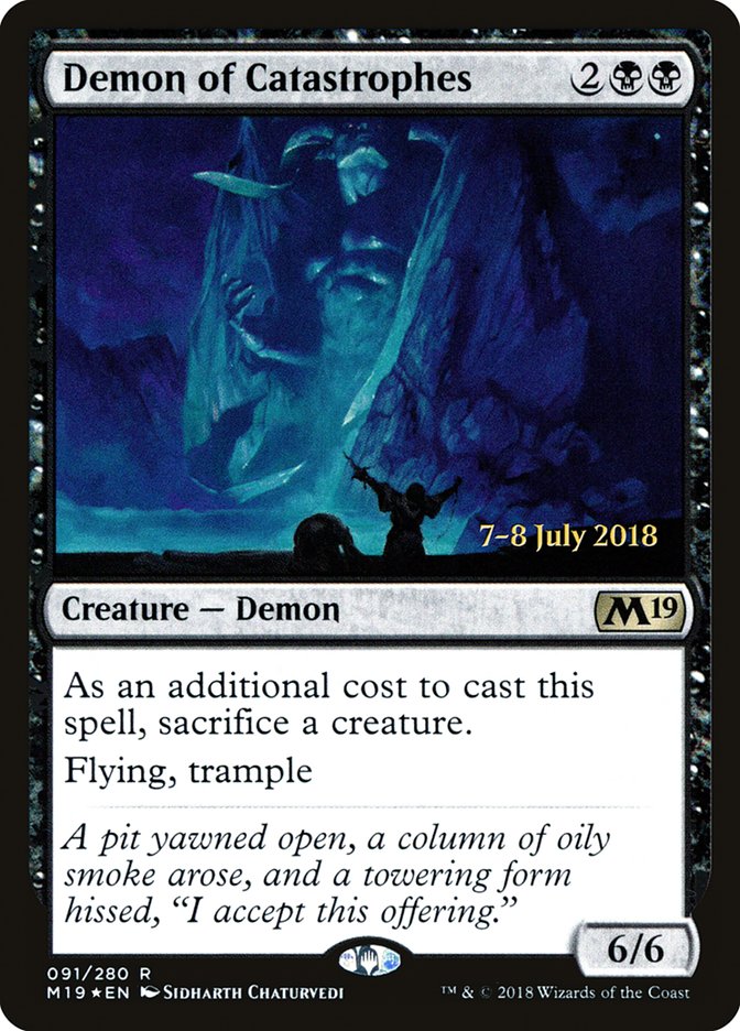 Demon of Catastrophes  [Core Set 2019 Prerelease Promos] | Gamer Loot