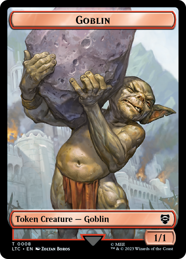 Goblin // Wraith Double-Sided Token [The Lord of the Rings: Tales of Middle-Earth Commander Tokens] | Gamer Loot