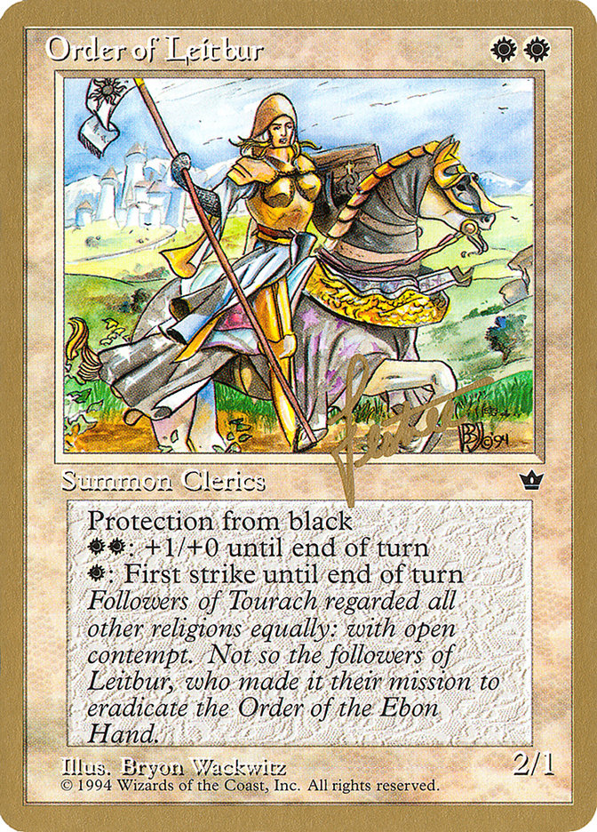 Order of Leitbur (Female) (Bertrand Lestree) [Pro Tour Collector Set] | Gamer Loot
