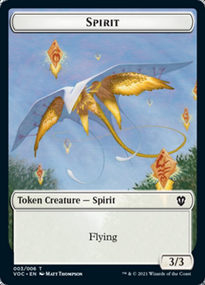 Spirit (003) // Thopter Double-sided Token [Innistrad: Crimson Vow Commander Tokens] | Gamer Loot