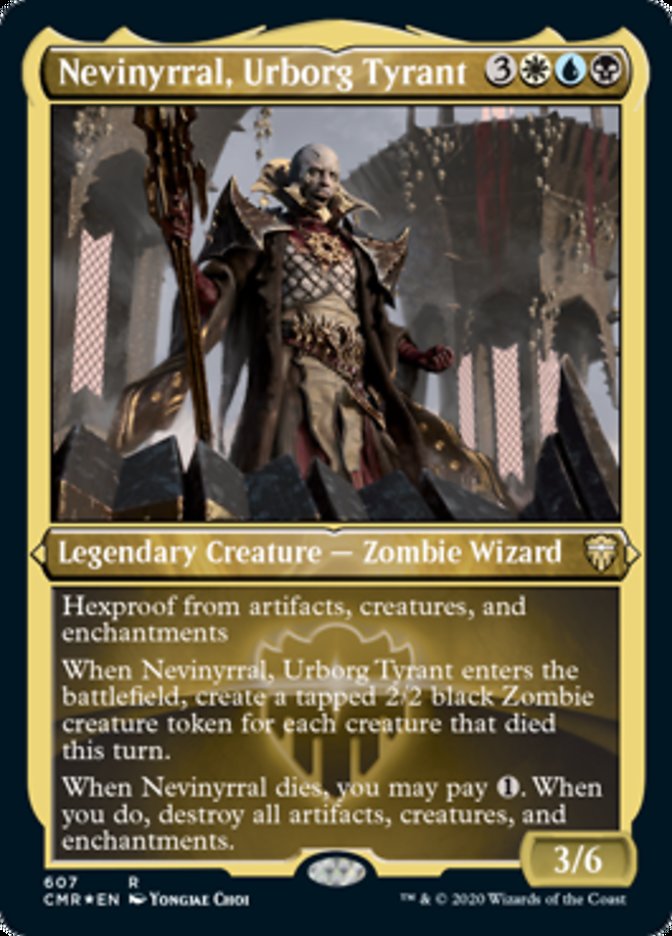 Nevinyrral, Urborg Tyrant (Etched) [Commander Legends] | Gamer Loot