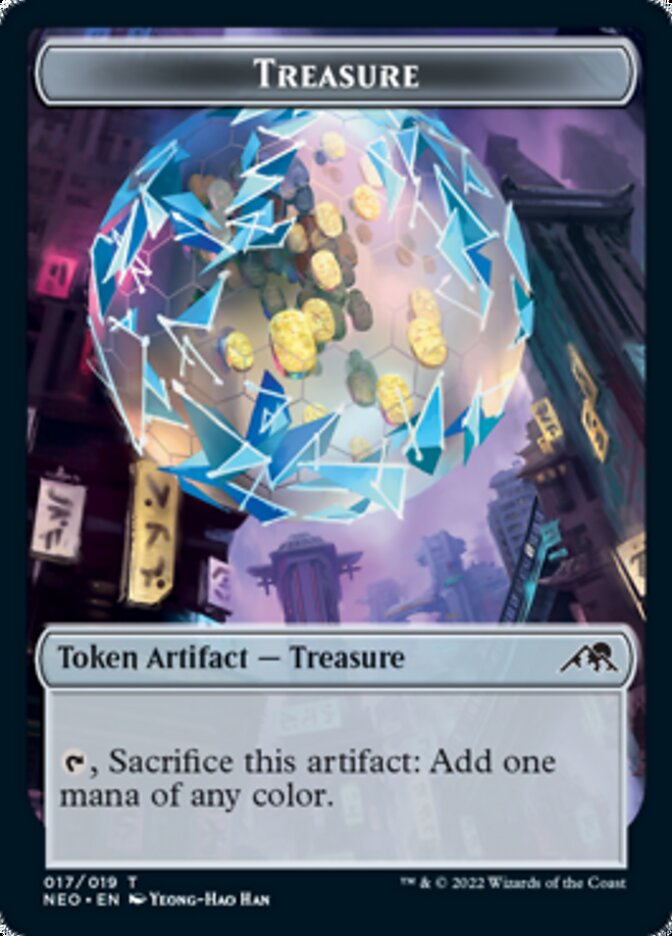 Plant // Treasure Double-sided Token [Kamigawa: Neon Dynasty Commander Tokens] | Gamer Loot