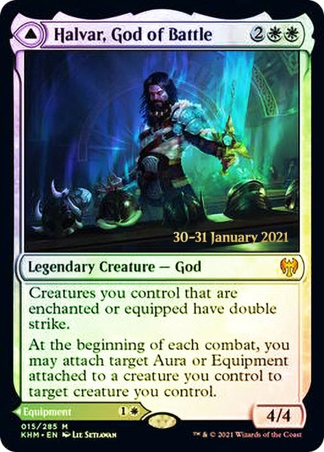 Halvar, God of Battle // Sword of the Realms [Kaldheim Prerelease Promos] | Gamer Loot