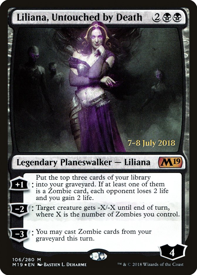 Liliana, Untouched by Death  [Core Set 2019 Prerelease Promos] | Gamer Loot