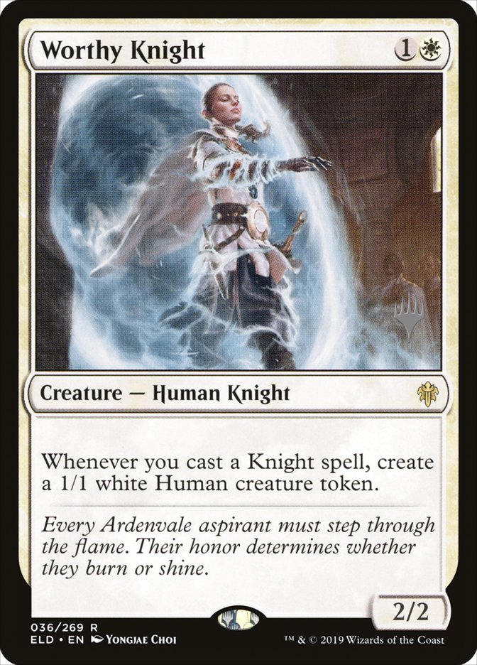 Worthy Knight (Promo Pack) [Throne of Eldraine Promos] | Gamer Loot