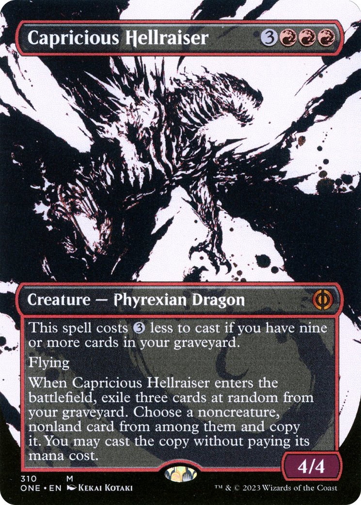 Capricious Hellraiser (Borderless Ichor) [Phyrexia: All Will Be One] | Gamer Loot