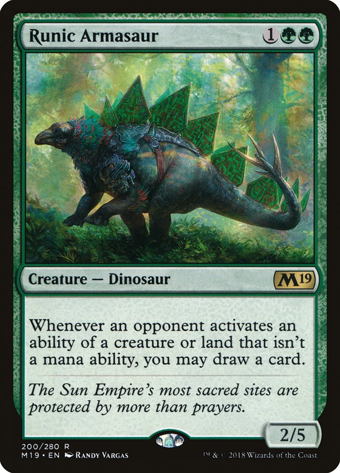 Runic Armasaur [Core Set 2019] | Gamer Loot