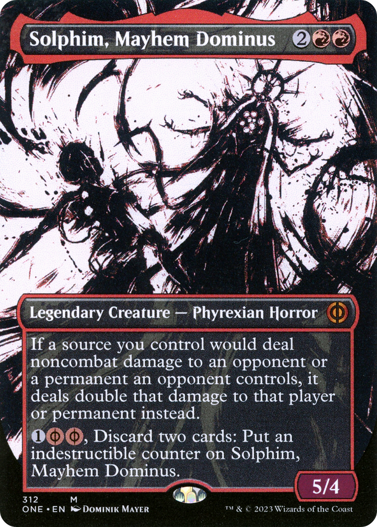 Solphim, Mayhem Dominus (Borderless Ichor) [Phyrexia: All Will Be One] | Gamer Loot