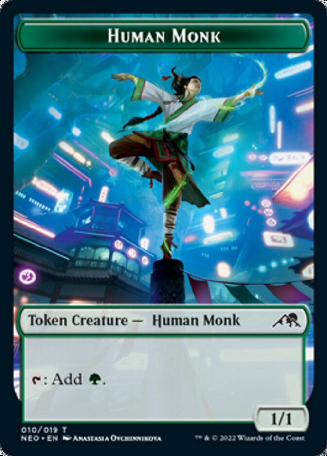 Human Monk Token [Kamigawa: Neon Dynasty Tokens] | Gamer Loot