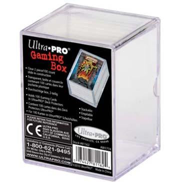 2-Piece 100 Count Slide Clear Card Storage Box | Gamer Loot