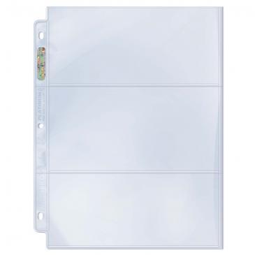 3-Pocket Platinum Page with 3-1/2" X 7-1/2" Pockets | Gamer Loot