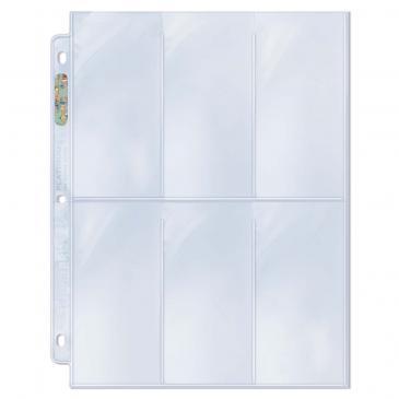 6-Pocket Platinum Page with 2-1/2" X 5-1/4" Pockets | Gamer Loot