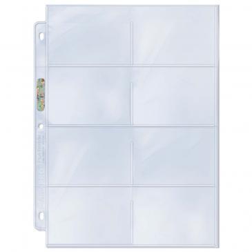 8-Pocket Platinum Page with 3-1/2" X 2-3/4" Pockets | Gamer Loot