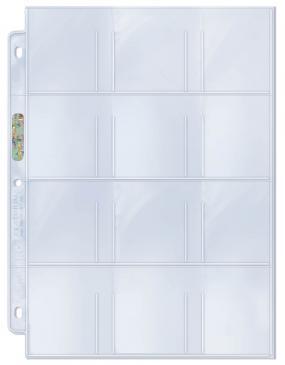 12-Pocket Platinum Page with 2-1/4" X 2-1/2" Pockets | Gamer Loot