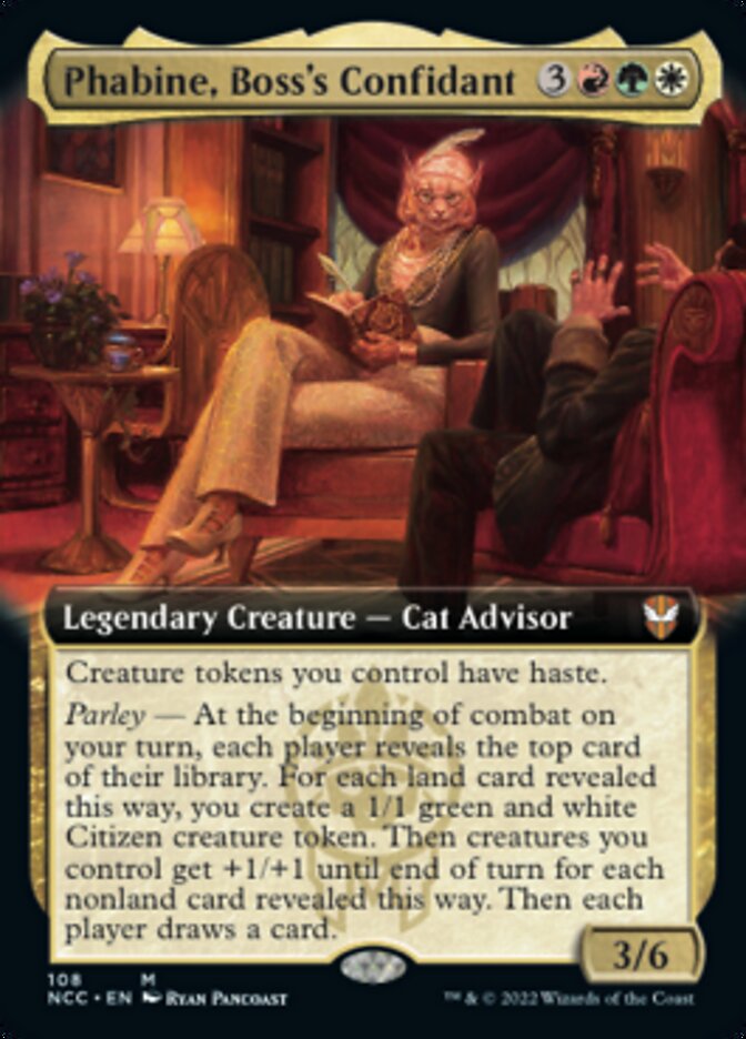 Phabine, Boss's Confidant (Extended Art) [Streets of New Capenna Commander] | Gamer Loot