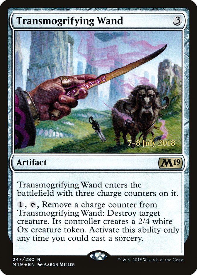 Transmogrifying Wand  [Core Set 2019 Prerelease Promos] | Gamer Loot