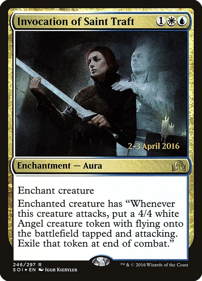 Invocation of Saint Traft [Shadows over Innistrad Prerelease Promos] | Gamer Loot