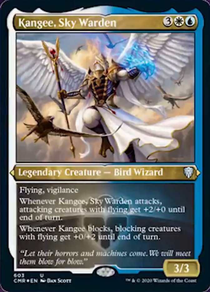 Kangee, Sky Warden (Etched) [Commander Legends] | Gamer Loot