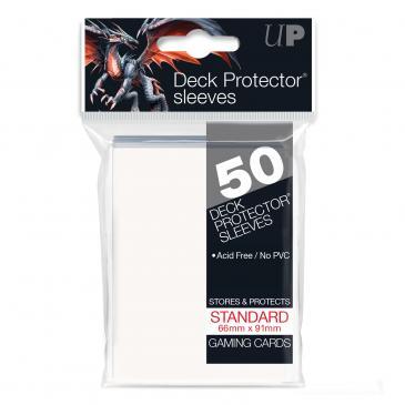 50ct White Standard Deck Protectors | Gamer Loot