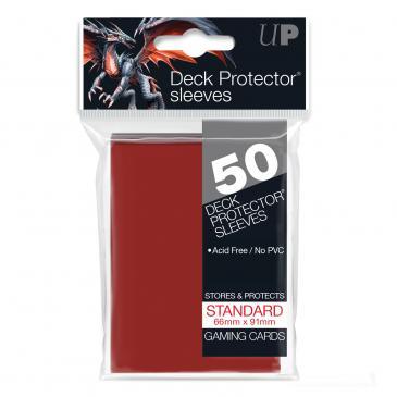 50ct Red Standard Deck Protectors | Gamer Loot