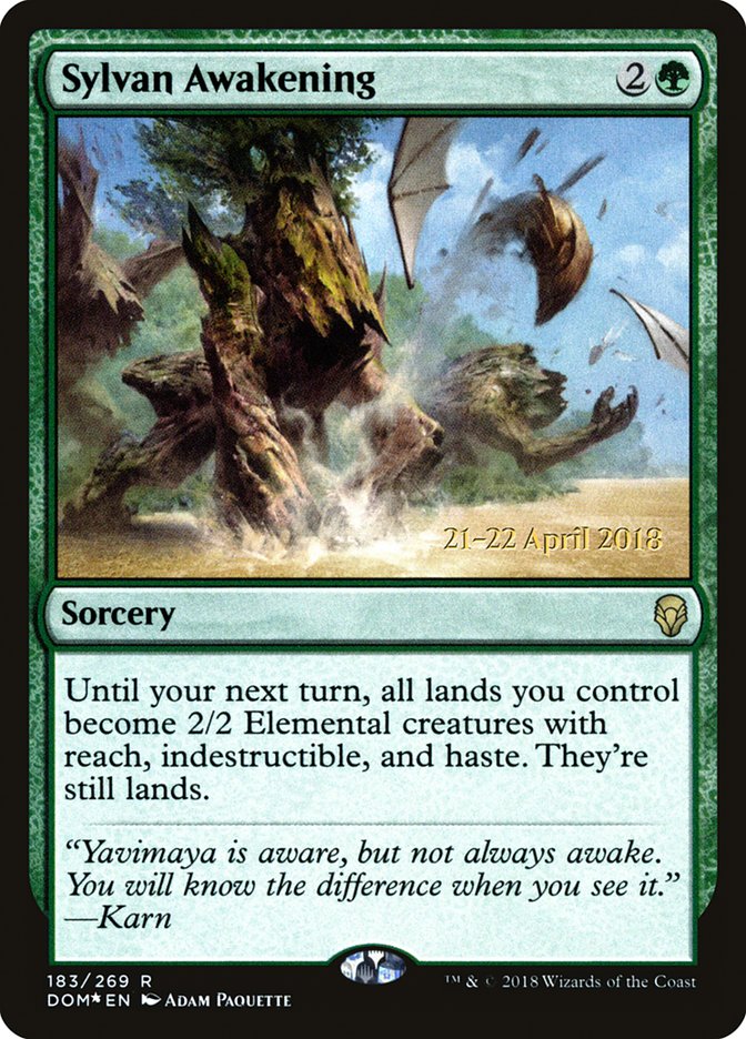 Sylvan Awakening  [Dominaria Prerelease Promos] | Gamer Loot