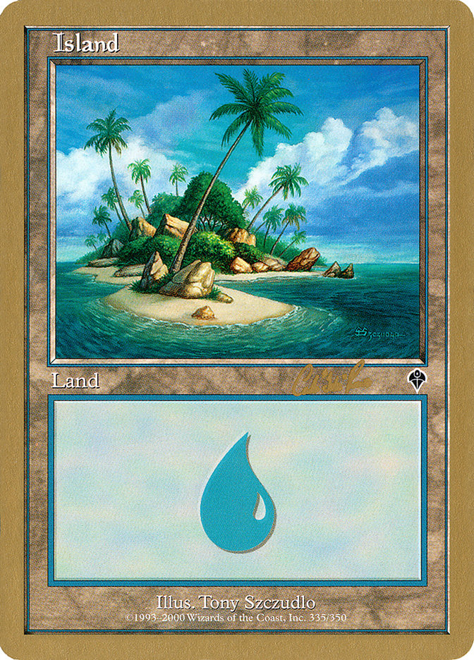 Island (cr335a) (Carlos Romao) [World Championship Decks 2002] | Gamer Loot