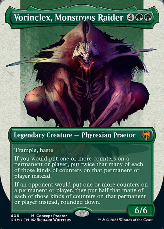 Vorinclex, Monstrous Raider (Borderless Concept Praetors) [Phyrexia: All Will Be One] | Gamer Loot