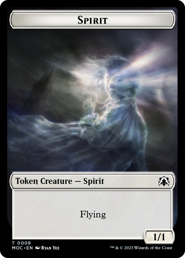 Spirit (9) // Spirit (13) Double-Sided Token [March of the Machine Commander Tokens] | Gamer Loot