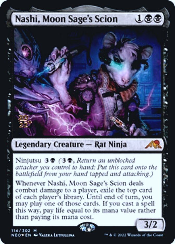 Nashi, Moon Sage's Scion [Kamigawa: Neon Dynasty Prerelease Promos] | Gamer Loot