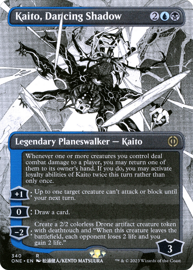 Kaito, Dancing Shadow (Borderless Manga) [Phyrexia: All Will Be One] | Gamer Loot