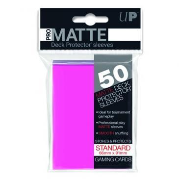 50ct Pro-Matte Bright Pink Standard Deck Protectors | Gamer Loot