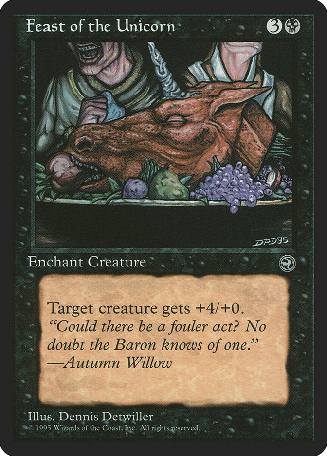 Feast of the Unicorn (Autumn Willow Flavor Text) [Homelands] | Gamer Loot