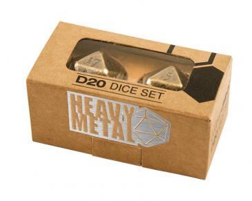 Heavy Metal D20 2-Dice Set - Antique Bronze | Gamer Loot
