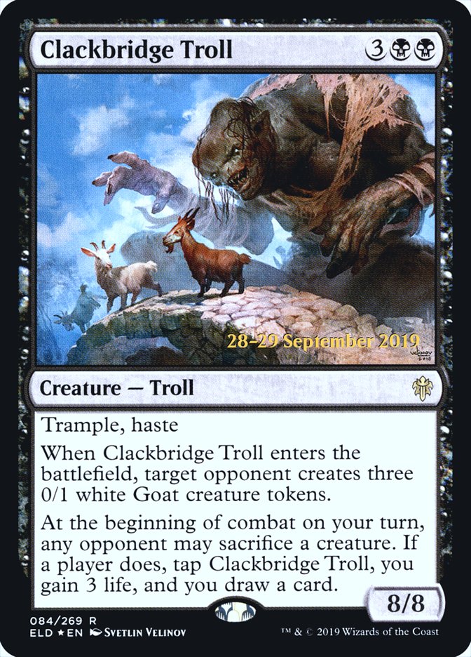 Clackbridge Troll  [Throne of Eldraine Prerelease Promos] | Gamer Loot