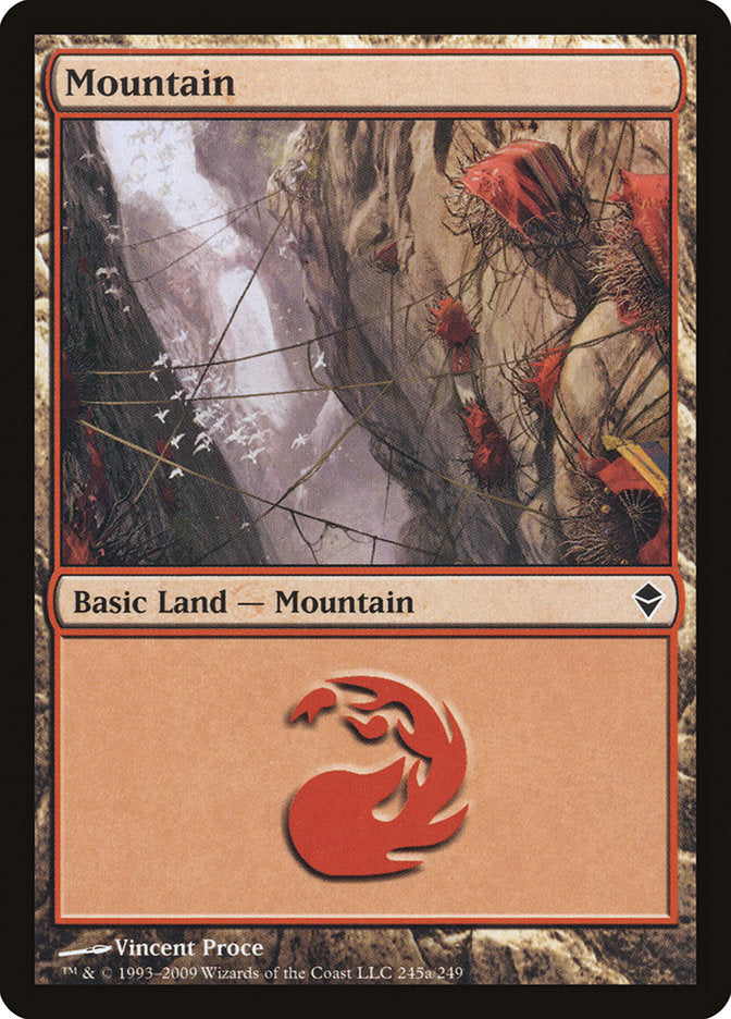 Mountain (245a) [Zendikar] | Gamer Loot