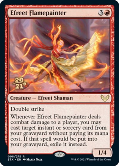 Efreet Flamepainter [Strixhaven: School of Mages Prerelease Promos] | Gamer Loot