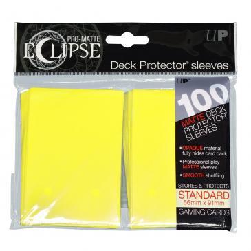 PRO-Matte Eclipse Lemon Yellow Standard Deck Protector sleeve 100ct | Gamer Loot