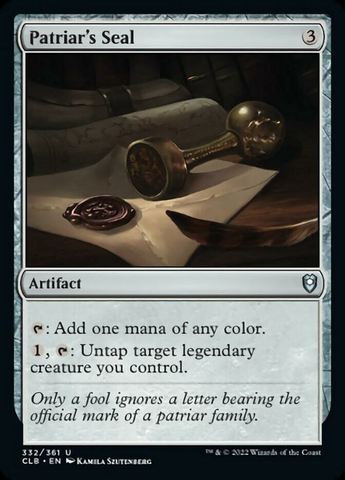 Patriar's Seal [Commander Legends: Battle for Baldur's Gate] | Gamer Loot