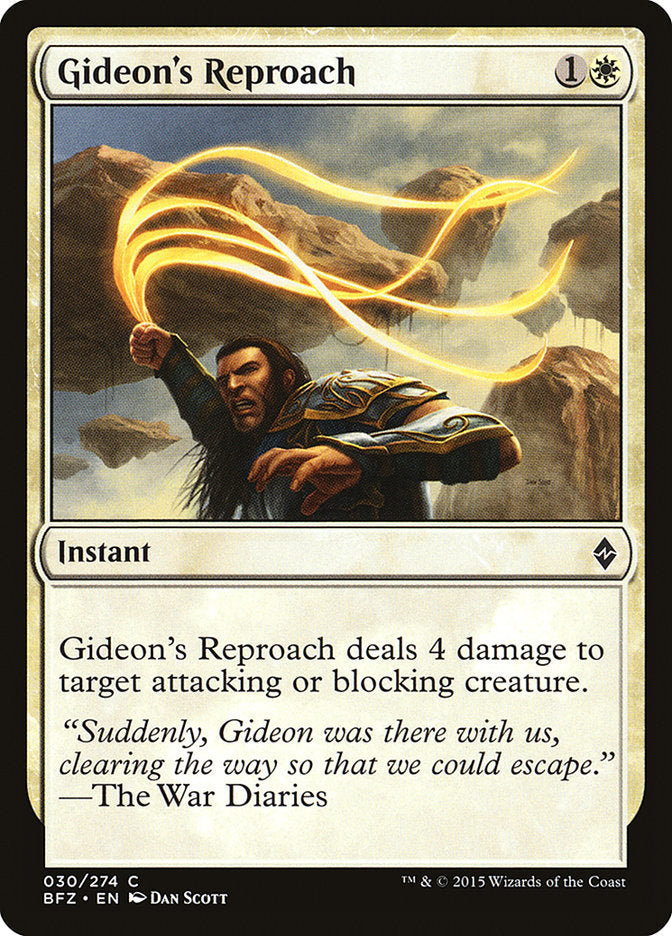 Gideon's Reproach [Battle for Zendikar] | Gamer Loot