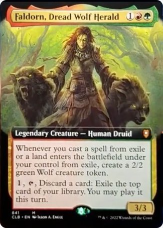 Faldorn, Dread Wolf Herald (Extended Art) [Commander Legends: Battle for Baldur's Gate] | Gamer Loot