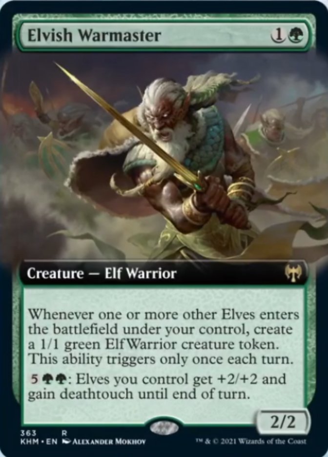 Elvish Warmaster (Extended Art) [Kaldheim] | Gamer Loot