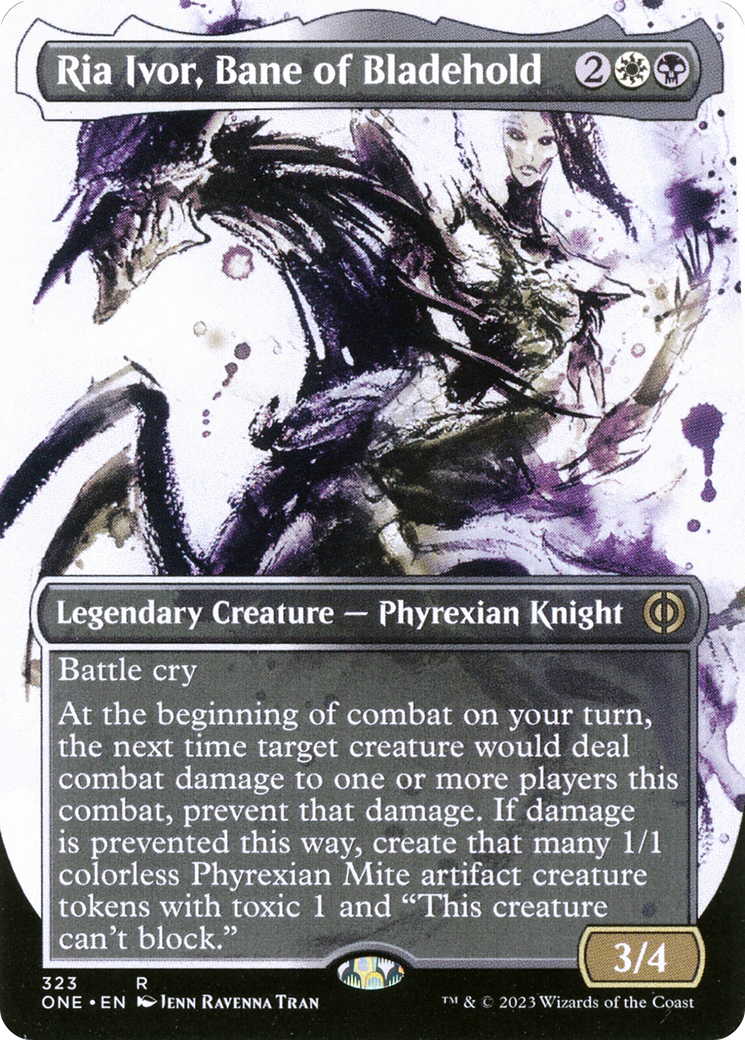 Ria Ivor, Bane of Bladehold (Borderless Ichor) [Phyrexia: All Will Be One] | Gamer Loot